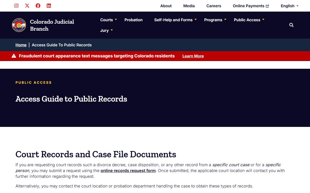 Bent County court records after arrest public records access guide